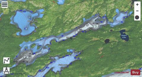 Lake Spoon depth contour Map - i-Boating App - Satellite