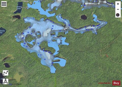 Lake Triangle depth contour Map - i-Boating App - Satellite