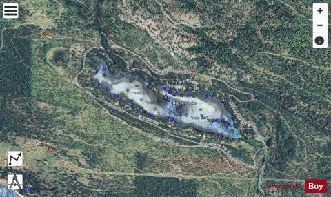 Big Sky Lake depth contour Map - i-Boating App - Satellite