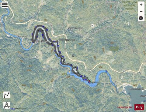 Cedar Cliff Lake depth contour Map - i-Boating App - Satellite