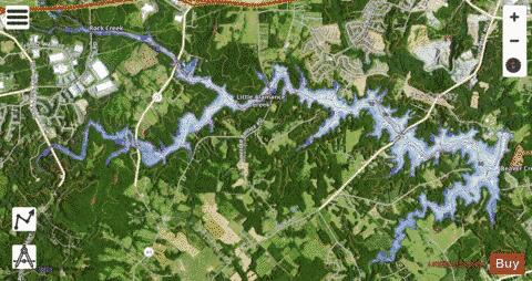 Lake Mackintosh depth contour Map - i-Boating App - Satellite