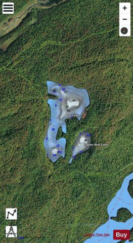 Bug Lake depth contour Map - i-Boating App - Satellite