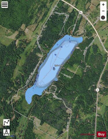 Hyde Lake depth contour Map - i-Boating App - Satellite