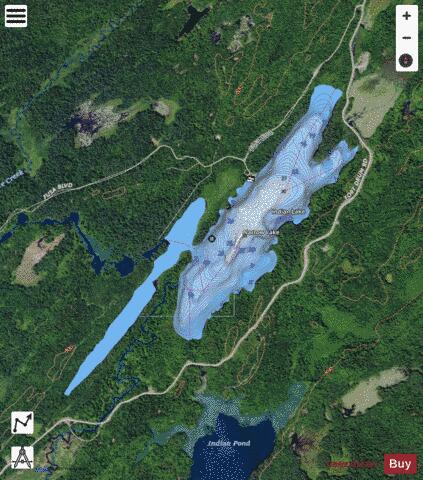 Indian River Lake depth contour Map - i-Boating App - Satellite