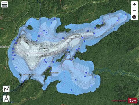 Lake Lila depth contour Map - i-Boating App - Satellite
