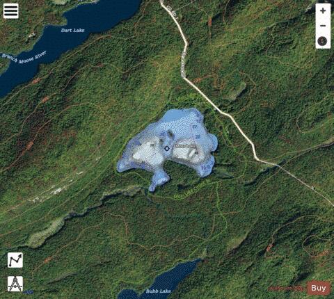 Moss Lake depth contour Map - i-Boating App - Satellite