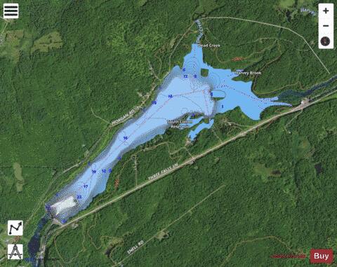 South Colton Reservoir depth contour Map - i-Boating App - Satellite