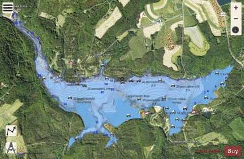 Yellow Creek depth contour Map - i-Boating App - Satellite