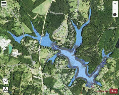 Lake Cooley depth contour Map - i-Boating App - Satellite