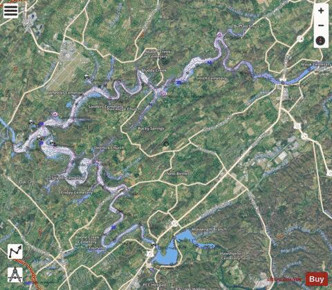 Boone Lake depth contour Map - i-Boating App - Satellite