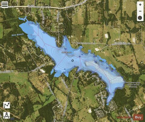 Alvarado Park Lake depth contour Map - i-Boating App - Satellite