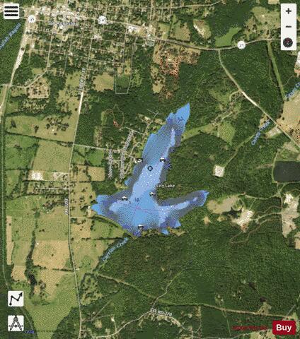 City Lake, San Augustine depth contour Map - i-Boating App - Satellite