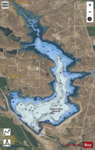 Big Sand Wash Reservoir depth contour Map - i-Boating App - Satellite