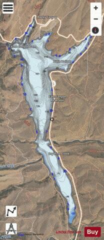 East Canyon Reservoir depth contour Map - i-Boating App - Satellite