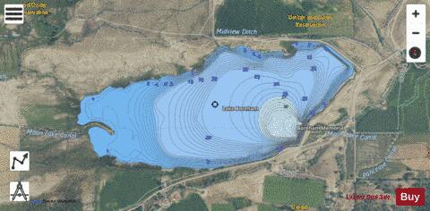 Lake Boreham depth contour Map - i-Boating App - Satellite