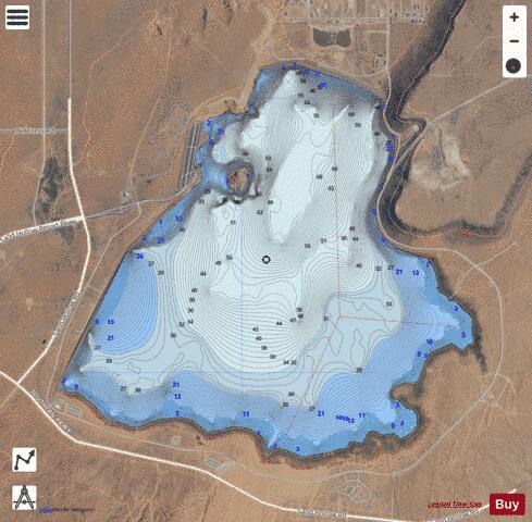 Sand Hollow Reservoir depth contour Map - i-Boating App - Satellite