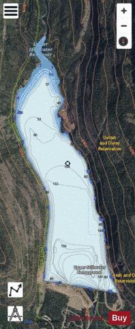 Upper Stillwater Reservoir depth contour Map - i-Boating App - Satellite