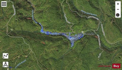 Bark Camp Lake depth contour Map - i-Boating App - Satellite