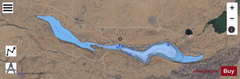 Black Rock Lake,  Grant County depth contour Map - i-Boating App - Satellite