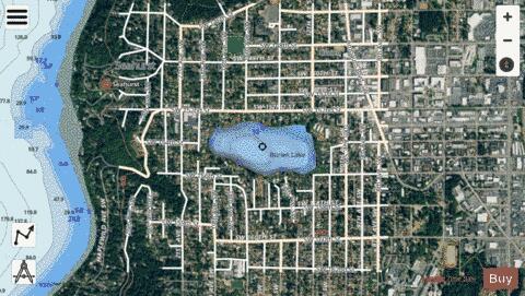 Burien Lake,  King County depth contour Map - i-Boating App - Satellite