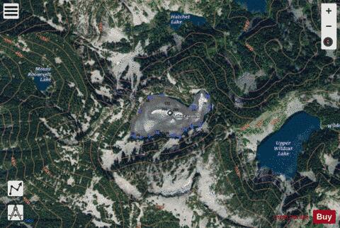 Caroline Lake,  King County depth contour Map - i-Boating App - Satellite