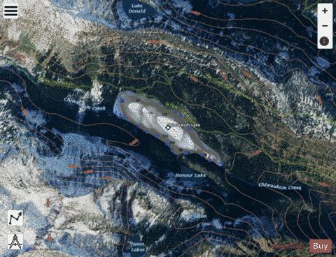 Chiwaukum Lake,  Chelan County depth contour Map - i-Boating App - Satellite