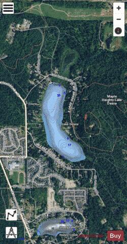 Desire Lake,  King County depth contour Map - i-Boating App - Satellite