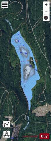 Elk Lake,  Clallam County depth contour Map - i-Boating App - Satellite