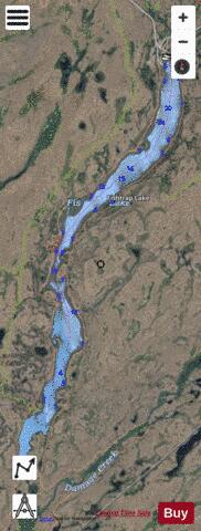 Fishtrap Lake,  Lincoln County depth contour Map - i-Boating App - Satellite