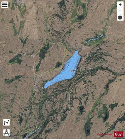 Hog Hog Canyon Lake,  Spokane County depth contour Map - i-Boating App - Satellite