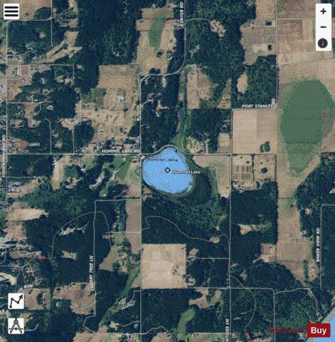 Hummel Lake,  San Juan County depth contour Map - i-Boating App - Satellite