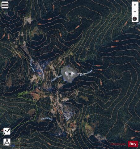 Indigo Lake,  Snohomish County depth contour Map - i-Boating App - Satellite