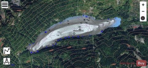 Isabel Lake,  Snohomish County depth contour Map - i-Boating App - Satellite