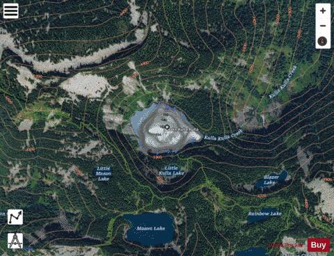 Kulla Kulla Lake,  King County depth contour Map - i-Boating App - Satellite