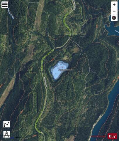 Ledbetter Lake,  Pend Oreille County depth contour Map - i-Boating App - Satellite