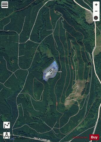 Lynch Lake depth contour Map - i-Boating App - Satellite