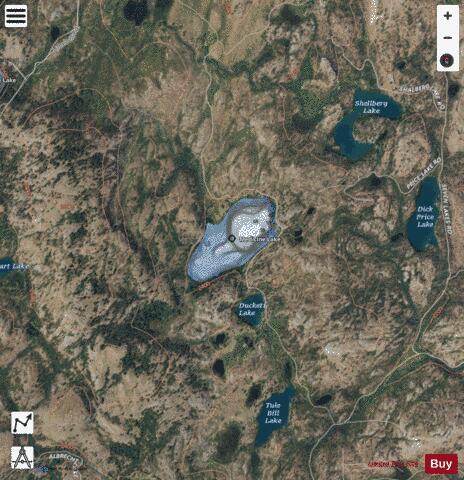 Medicine Lake,  Okanogan County depth contour Map - i-Boating App - Satellite