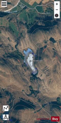 Moccasin Lake,  Okanogan County depth contour Map - i-Boating App - Satellite