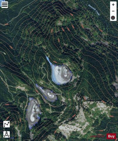 Moolock Lake,  King County depth contour Map - i-Boating App - Satellite