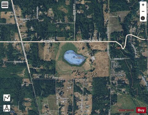 Morgan Lake,  Pierce County depth contour Map - i-Boating App - Satellite