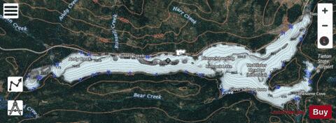 Rimrock Lake depth contour Map - i-Boating App - Satellite