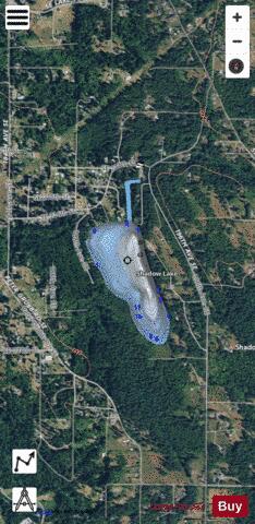 Shadow Lake depth contour Map - i-Boating App - Satellite