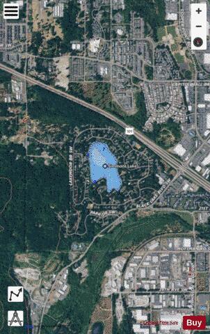 Simmons Ken Lake,  Thurston County depth contour Map - i-Boating App - Satellite