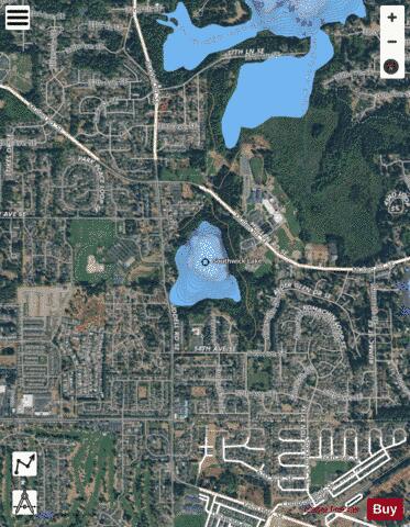Southwick Lake,  Thurston County depth contour Map - i-Boating App - Satellite