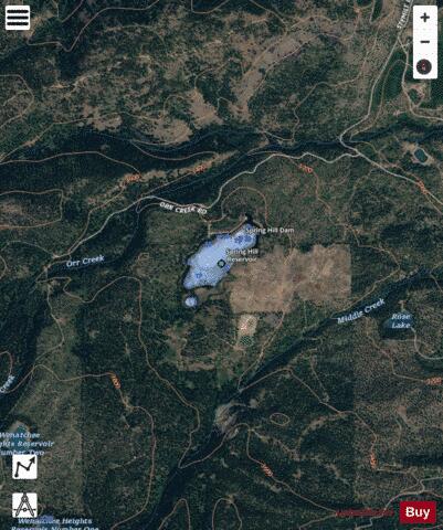 Spring Hill Black Lake,  Chelan County depth contour Map - i-Boating App - Satellite