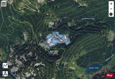 Thompson Lake,  King County depth contour Map - i-Boating App - Satellite
