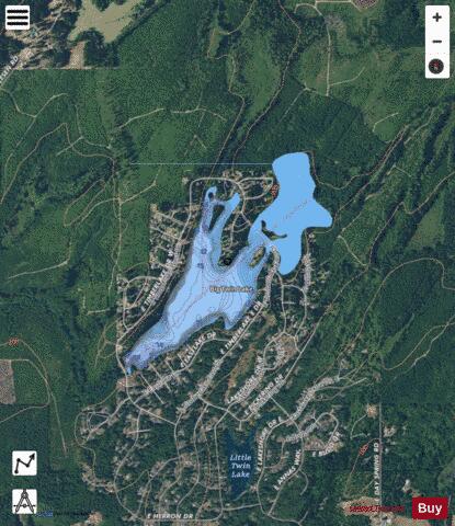 Timber Lake,  Mason County depth contour Map - i-Boating App - Satellite
