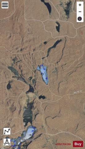 Virgin Lake,  Grant County depth contour Map - i-Boating App - Satellite