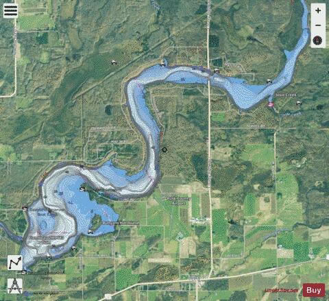 Dairyland Reservoir depth contour Map - i-Boating App - Satellite
