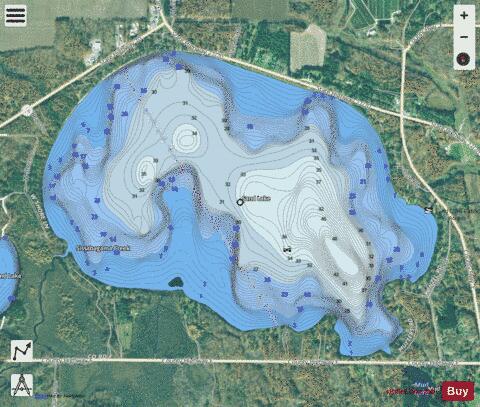 Sand Lake depth contour Map - i-Boating App - Satellite